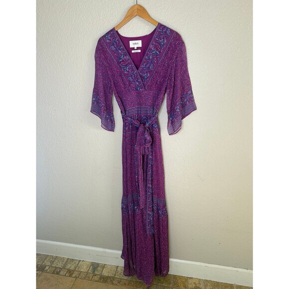 Ba&sh Maya Botanical Faux Wrap Maxi Dress XS - Picture 2 of 9